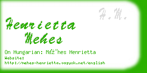 henrietta mehes business card